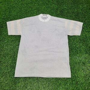 Vintage 80s Velva-Sheen Striped Shirt Womens Large 20x27 USA